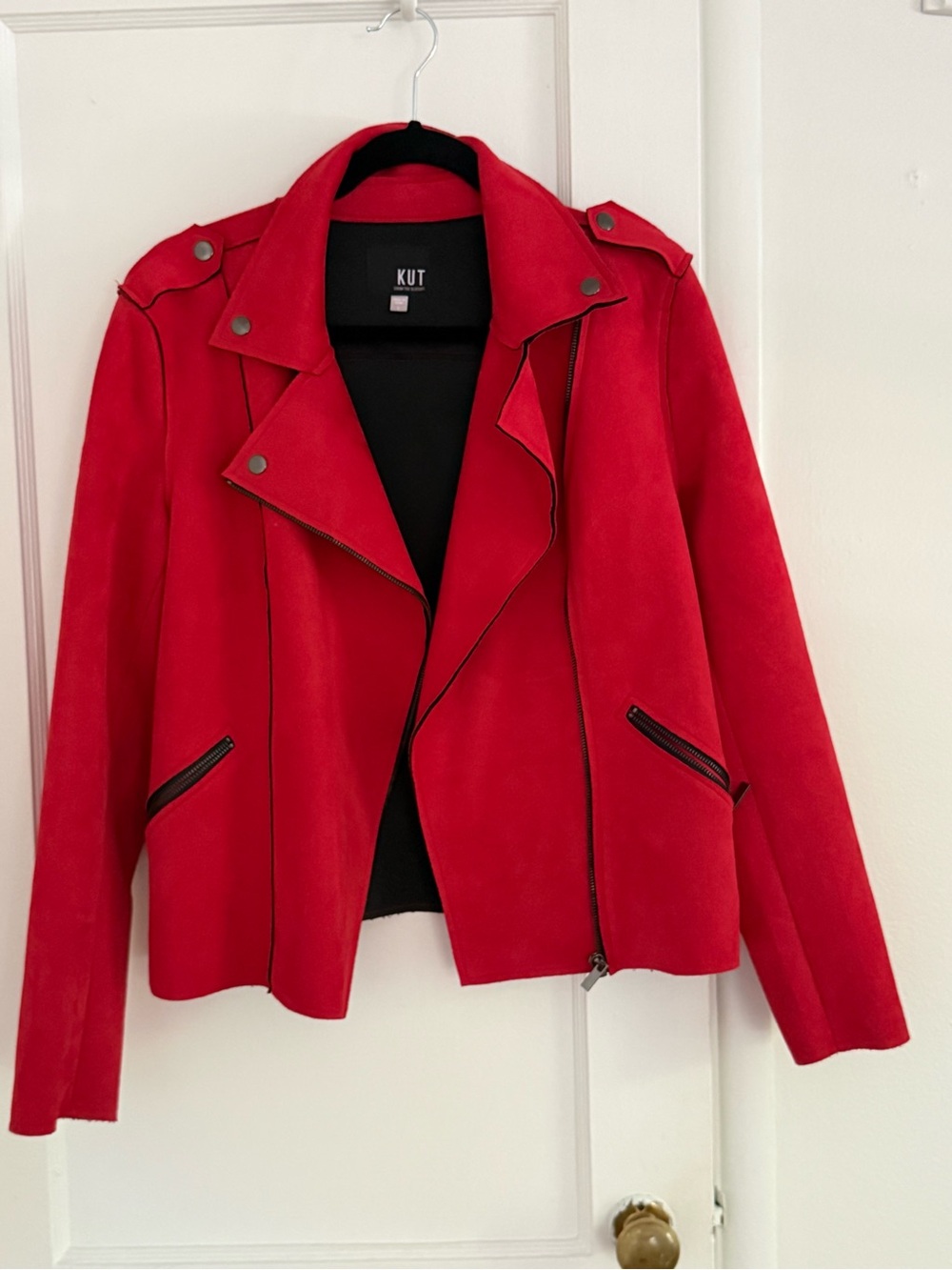 Kut from the Kloth Bright Red Moto Jacket